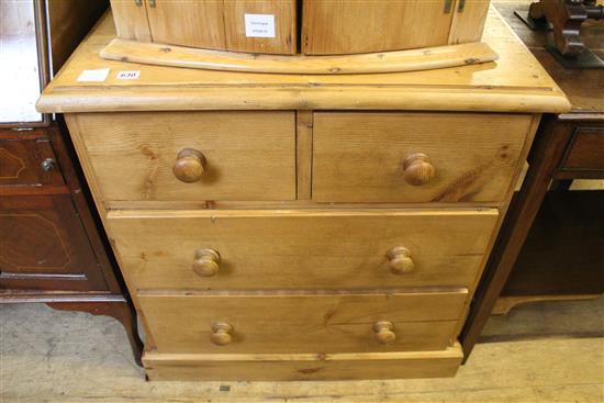 Victorian stripped pine chest of drawers